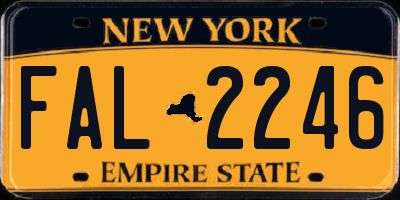 NY license plate FAL2246