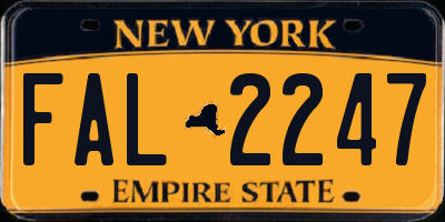 NY license plate FAL2247