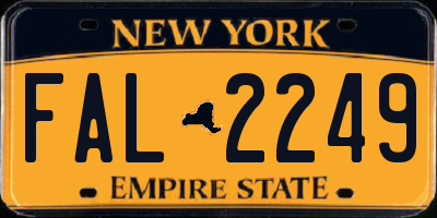 NY license plate FAL2249