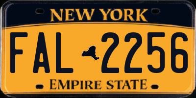 NY license plate FAL2256