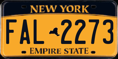 NY license plate FAL2273