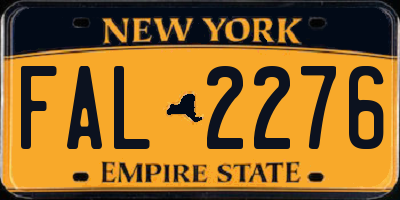 NY license plate FAL2276