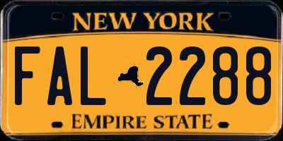 NY license plate FAL2288