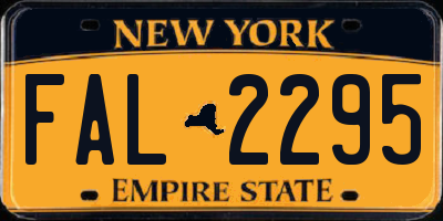 NY license plate FAL2295