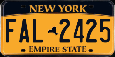 NY license plate FAL2425