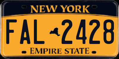 NY license plate FAL2428
