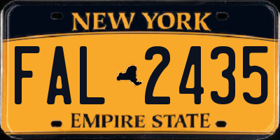 NY license plate FAL2435