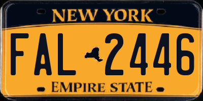 NY license plate FAL2446