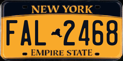 NY license plate FAL2468