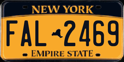 NY license plate FAL2469