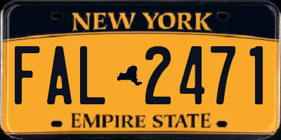 NY license plate FAL2471