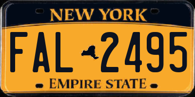 NY license plate FAL2495