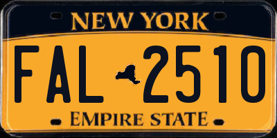 NY license plate FAL2510