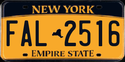 NY license plate FAL2516
