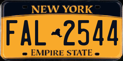 NY license plate FAL2544