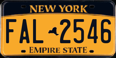 NY license plate FAL2546