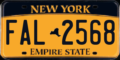 NY license plate FAL2568