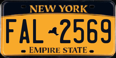 NY license plate FAL2569