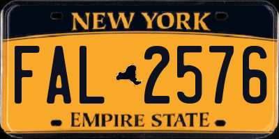 NY license plate FAL2576