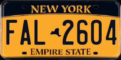 NY license plate FAL2604