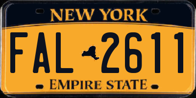 NY license plate FAL2611