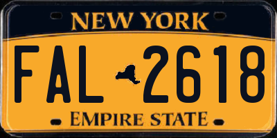 NY license plate FAL2618