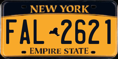 NY license plate FAL2621