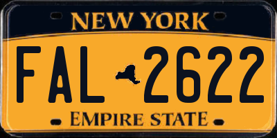 NY license plate FAL2622