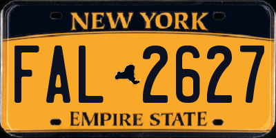 NY license plate FAL2627