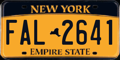 NY license plate FAL2641