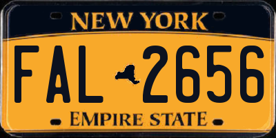 NY license plate FAL2656