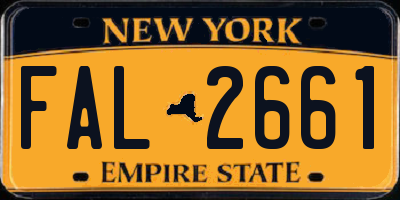 NY license plate FAL2661