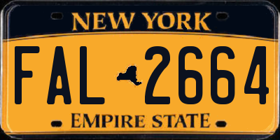 NY license plate FAL2664