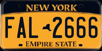 NY license plate FAL2666