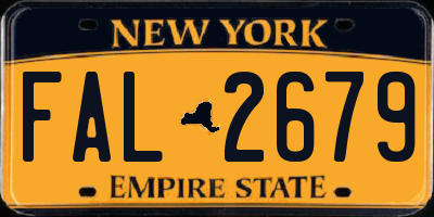 NY license plate FAL2679