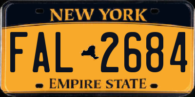 NY license plate FAL2684