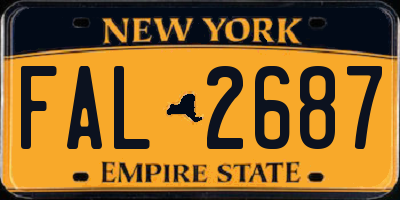 NY license plate FAL2687