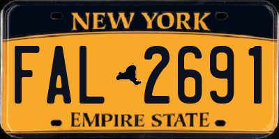 NY license plate FAL2691