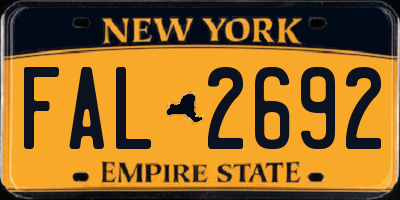 NY license plate FAL2692