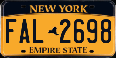 NY license plate FAL2698