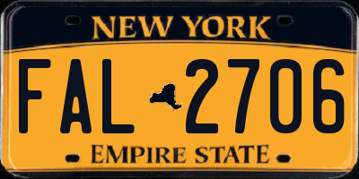 NY license plate FAL2706