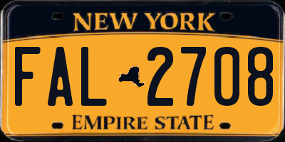 NY license plate FAL2708