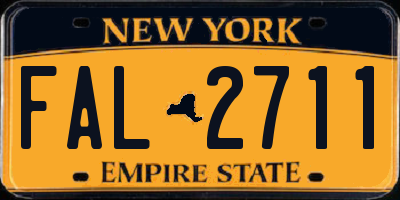 NY license plate FAL2711