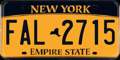 NY license plate FAL2715