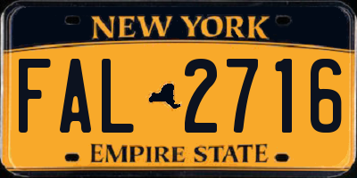 NY license plate FAL2716