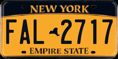 NY license plate FAL2717