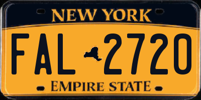 NY license plate FAL2720