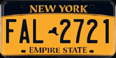 NY license plate FAL2721