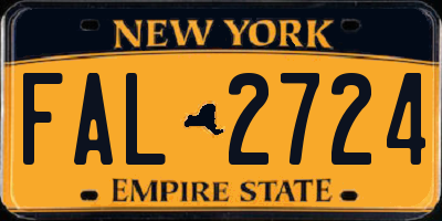 NY license plate FAL2724