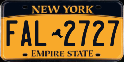 NY license plate FAL2727